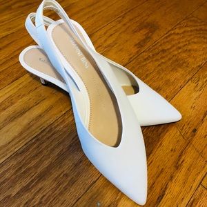 Gianni Bini White Low Heels